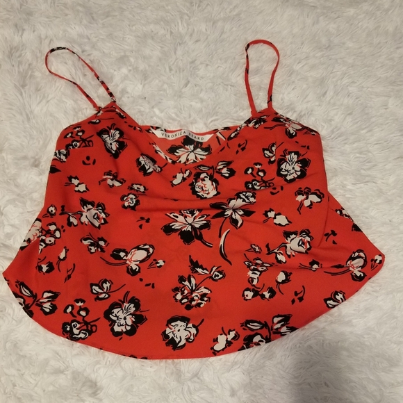 Veronica Beard Tops - Verónica Beard Antonette Silk Floral Cami Top Color Red/Black